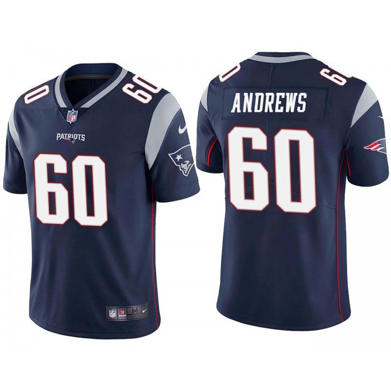 Men New England Patriots #60 David Andrews Nike Navy Vapor Limited NFL Jersey->new england patriots->NFL Jersey